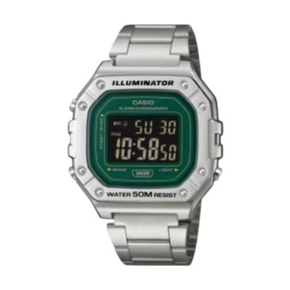 Casio General W-218HD-3AV Digital Stainless Steel Men Watch 